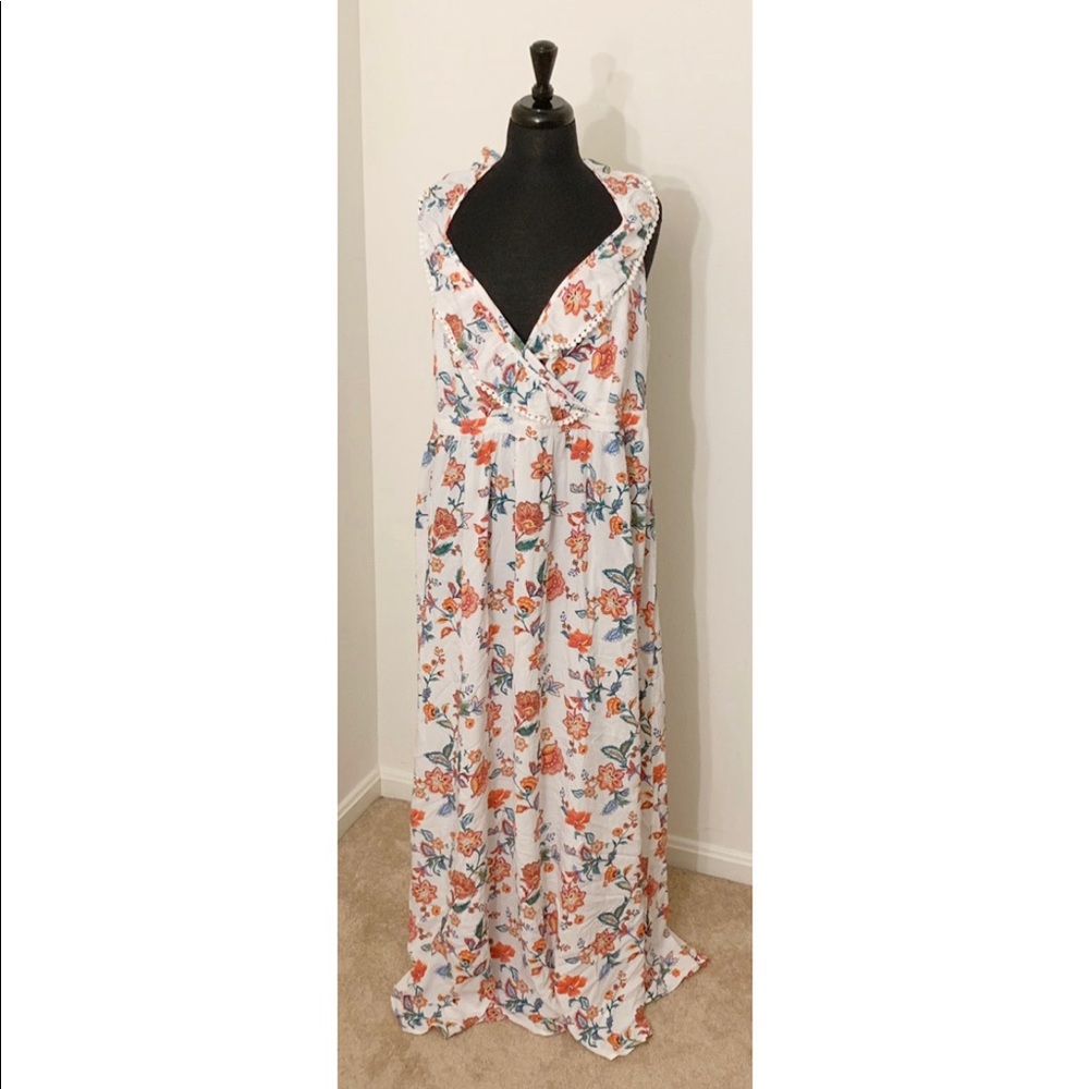 MAXI FLORAL DRESS PLUS SIZE 2X NWT WRAP FOREVER21